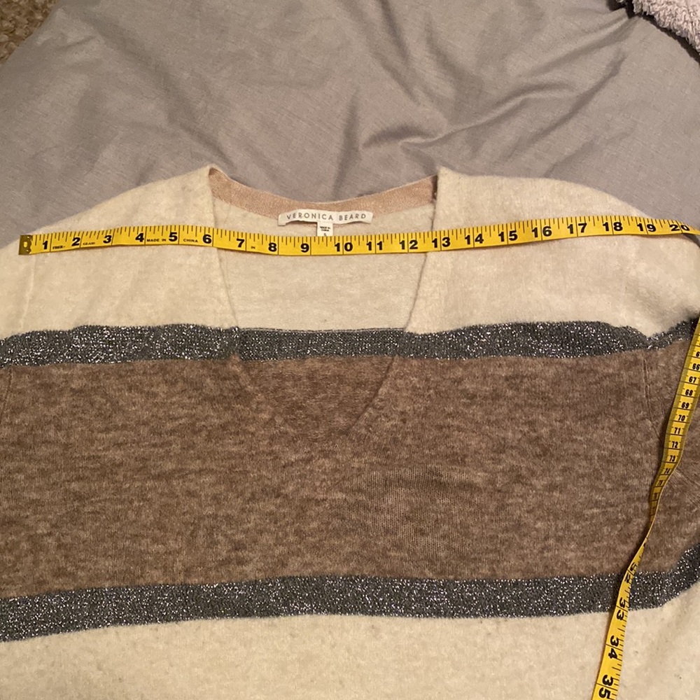 Veronica Beard Miley Colorblock Metallic Pullover Sweater - Picture 9 of 11